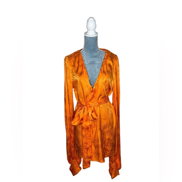 RAT & BOA HARLEQUIN MINI DRESS ORANGE - Picture 2 of 8